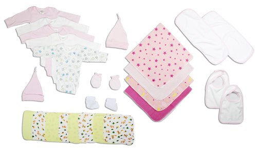 Trousseau de naissance 17 pièces pour bébé fille, cadeau de fête prénatale